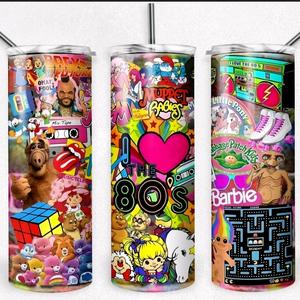 80s theme 20oz tumbler