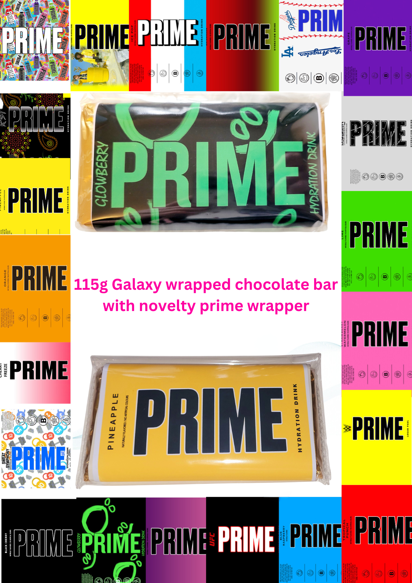 PRIME novelty wrapper galaxy chocolate