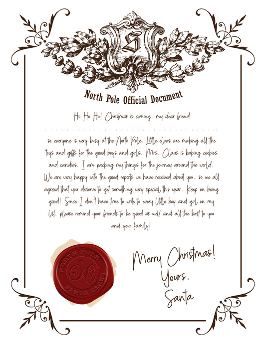 Santa letters digital download