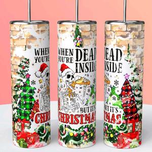 christmas dead inside tumbler