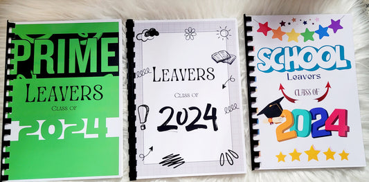 A5 leavers books ( personalised if required)