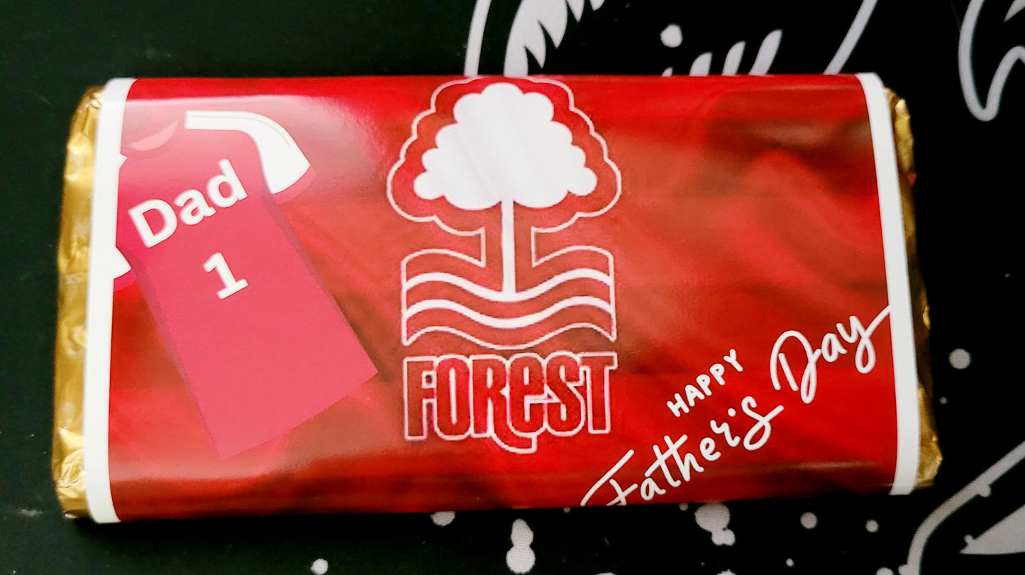 Football chocolate bar.