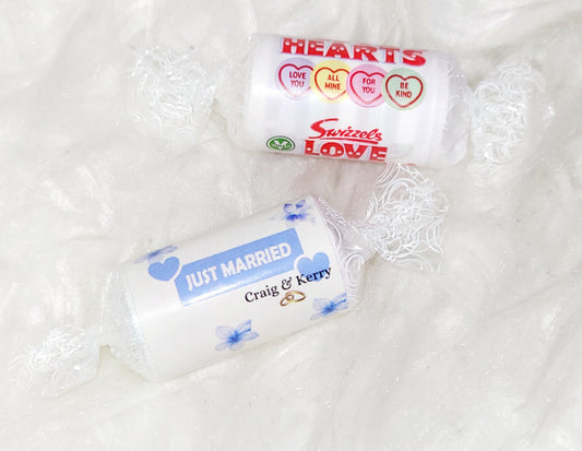 Personalised love heart sweets