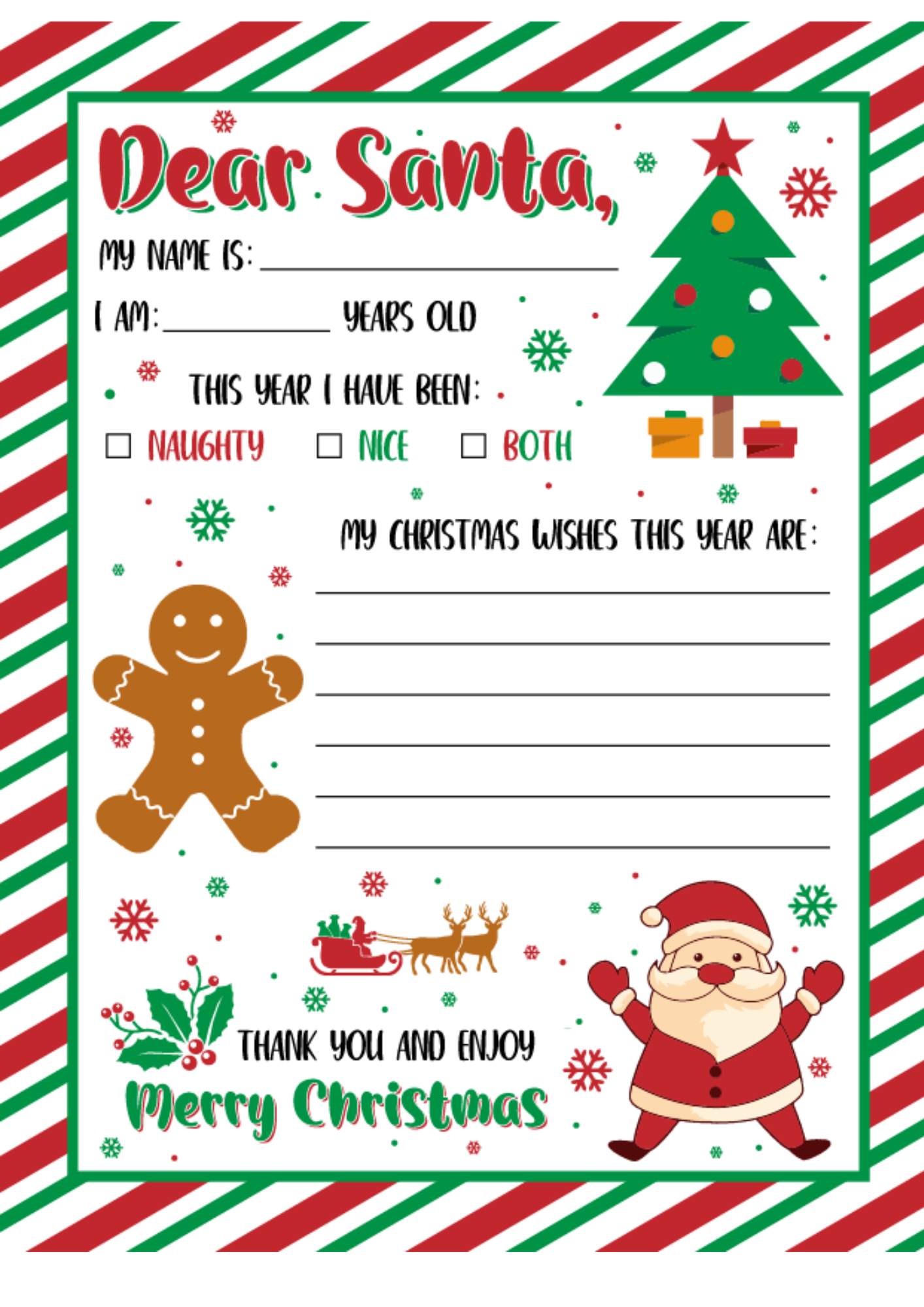 Free letters to santa digital