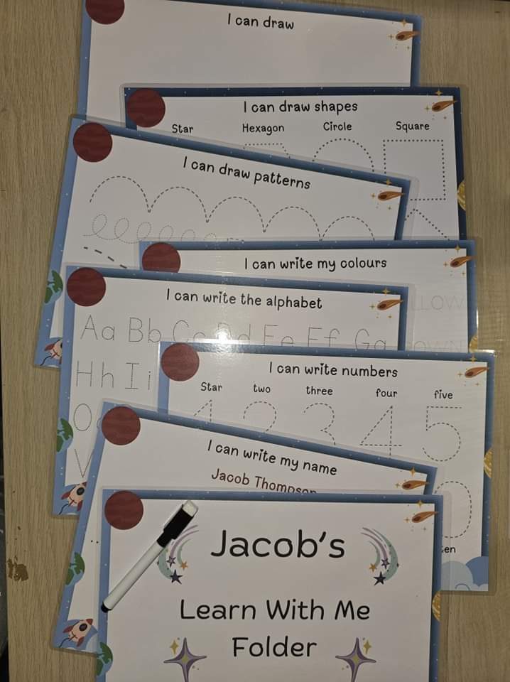 Personalised learn with me folders