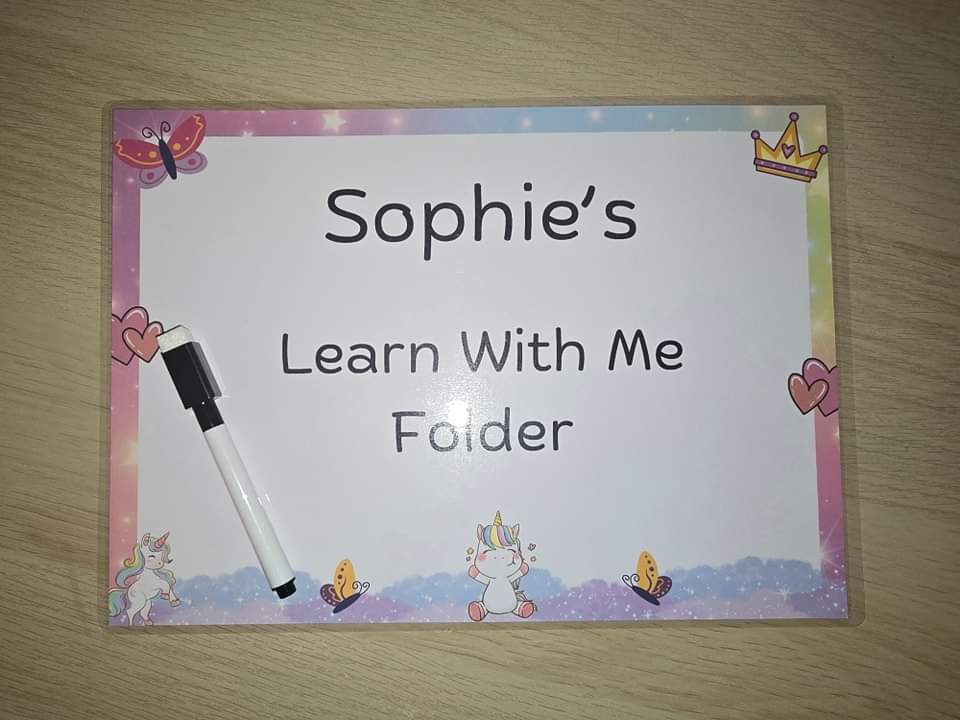 Personalised learn with me folders