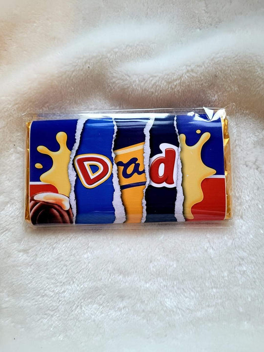 Dad themed chocolate wrapper only