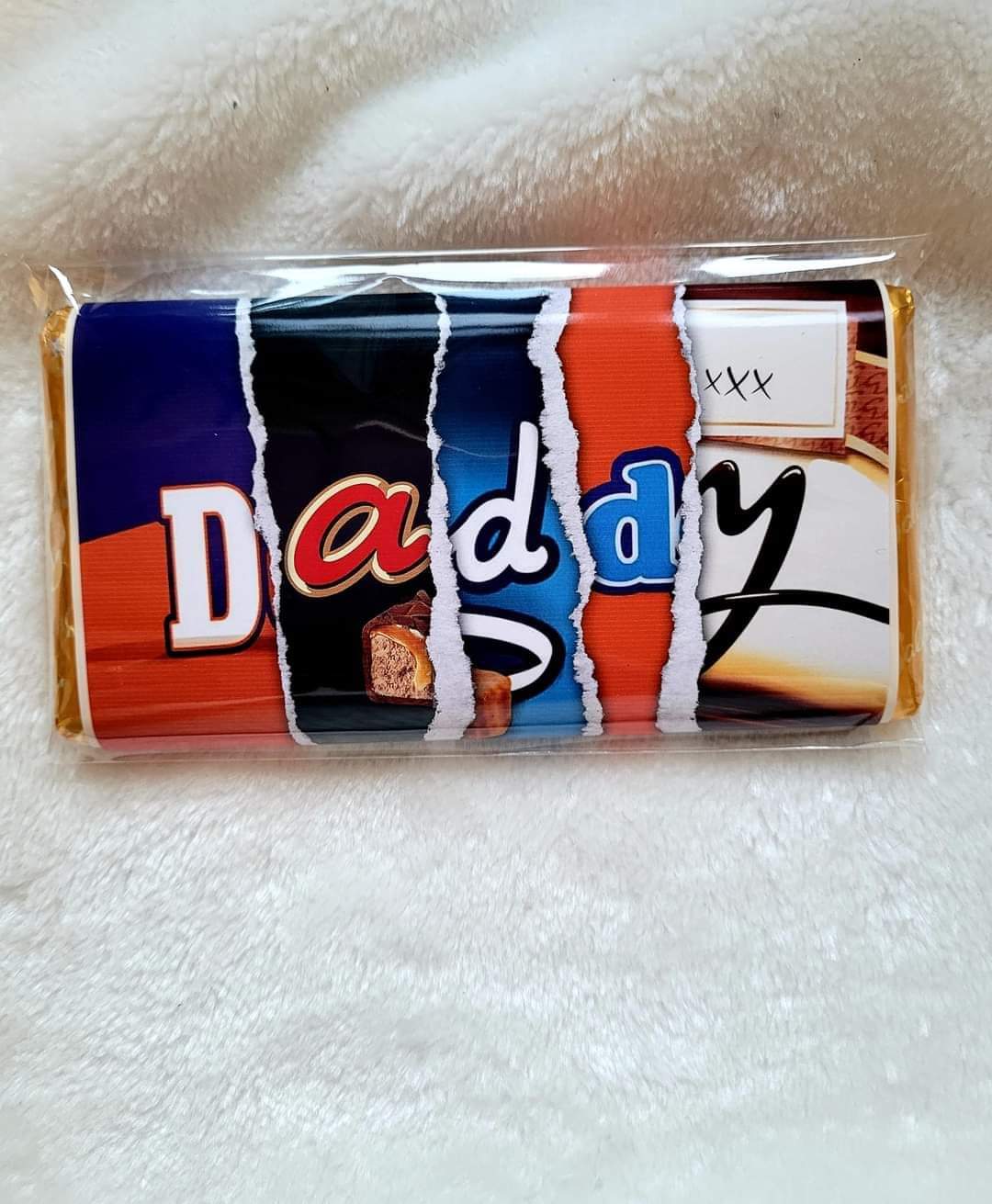 Dad themed chocolate wrapper only