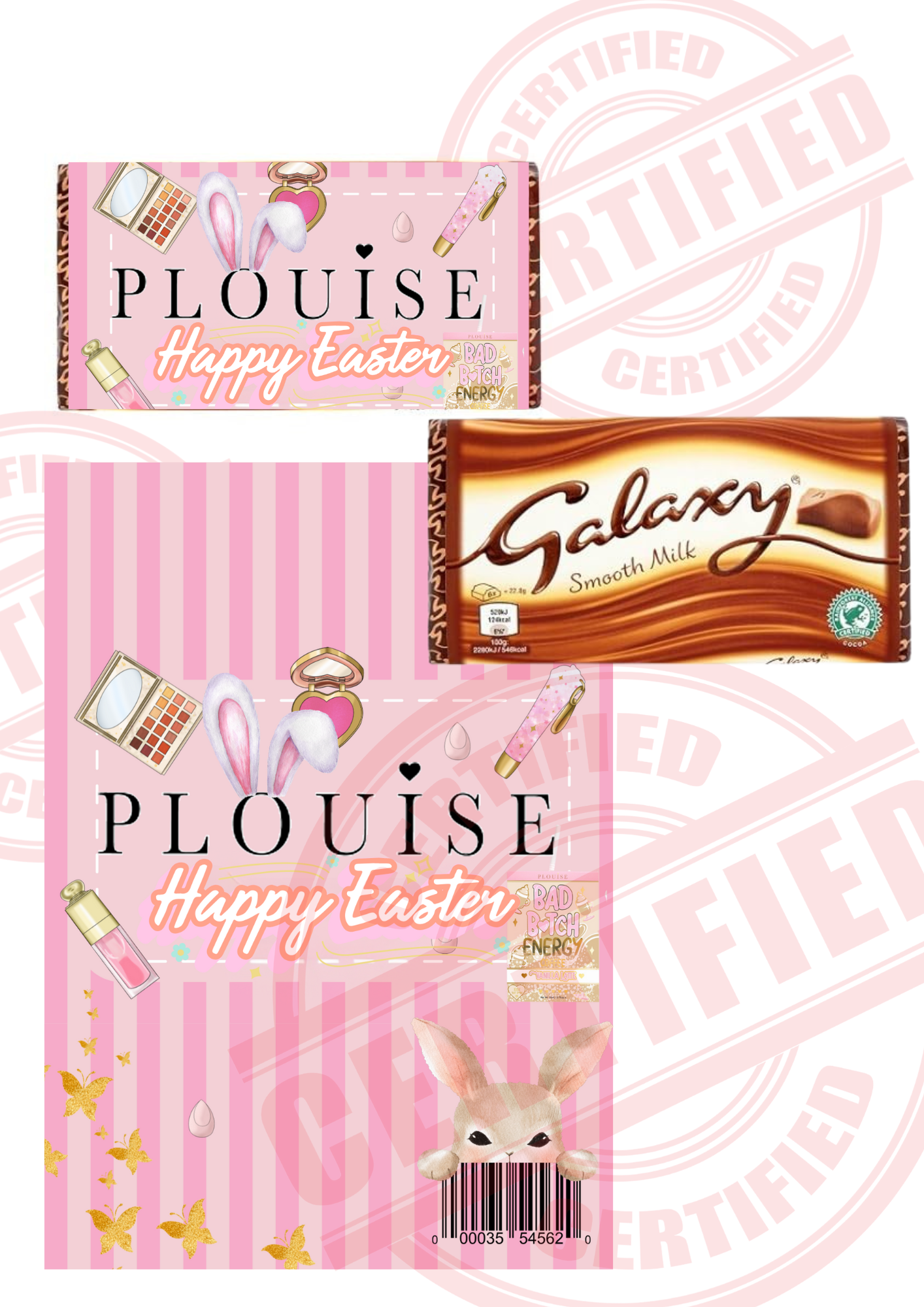 Easter Plouise chocolate wrapper only