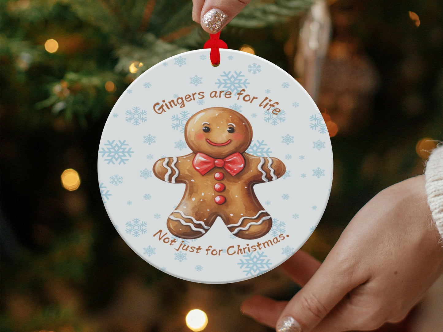 Gingers are for life tree ceramic tree decoration