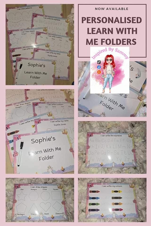 Personalised learn with me folders