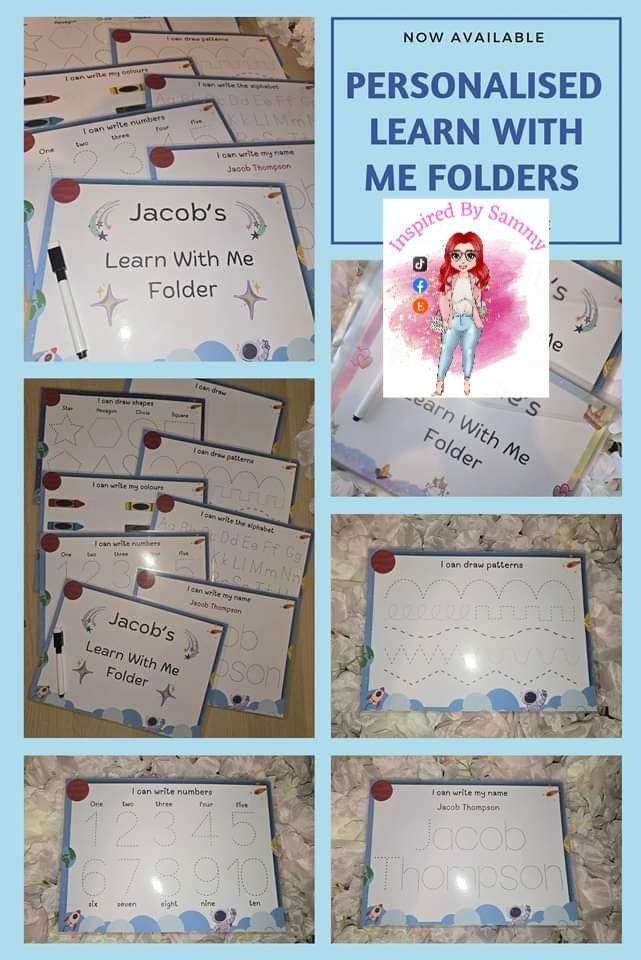 Personalised learn with me folders