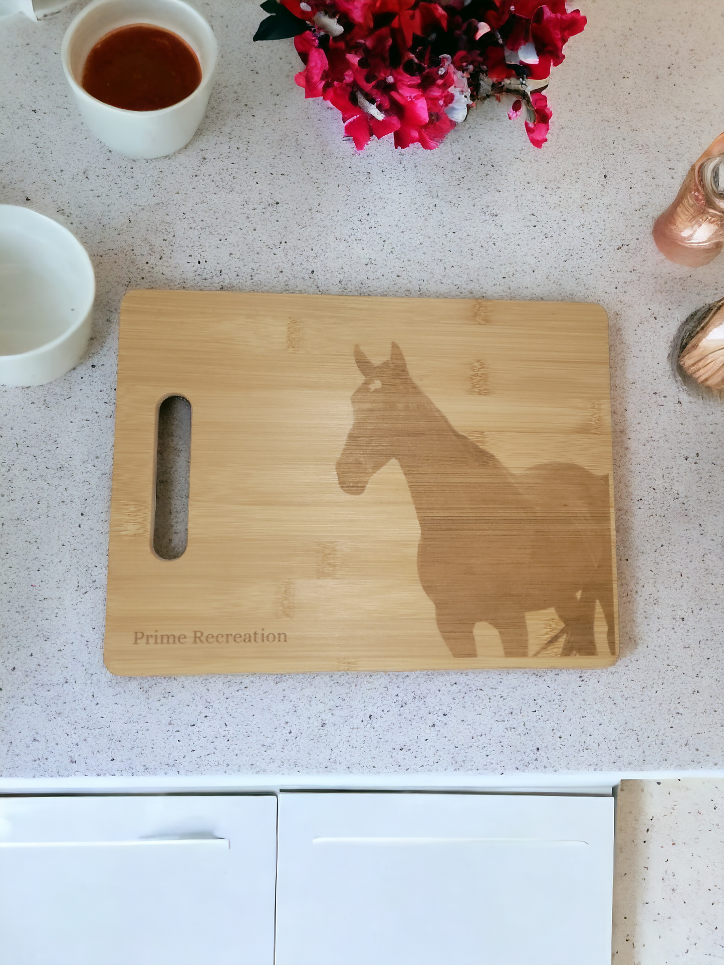 Personalised wooden chopping board 33cm