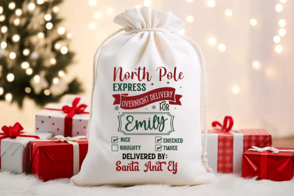 Digital santa sack designs