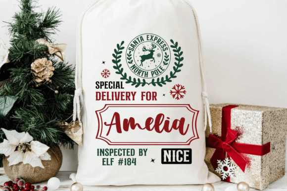 Digital santa sack designs