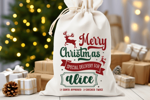 Digital santa sack designs