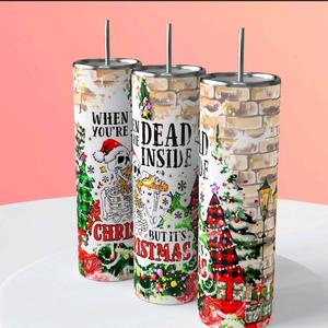 christmas dead inside tumbler