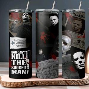 Horror themed 20oz sublimation tumbler wraps