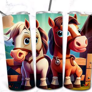 Cartoon horse tumbler