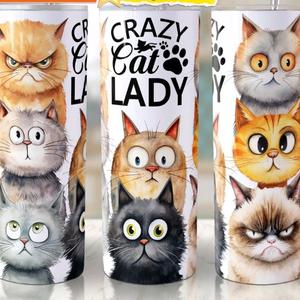 Crazy cat lady tumbler