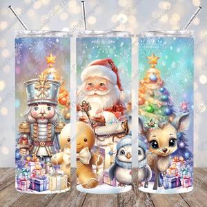 santa and friends tumbler