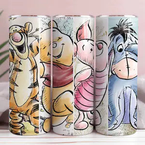 pooh bear and friends tumbler