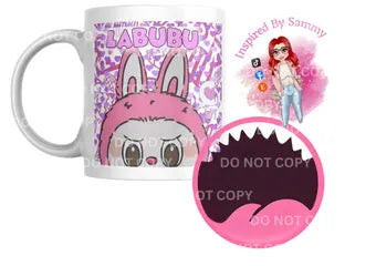 Mug with mouth digital download, Labubu x3