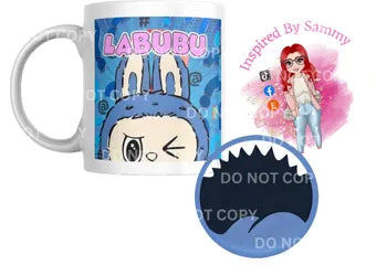 Mug with mouth digital download, Labubu x3