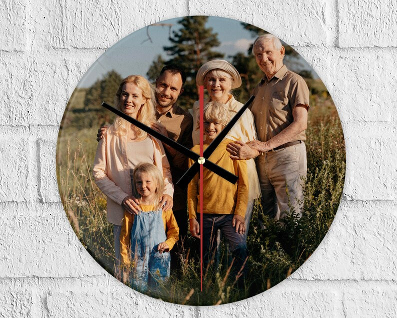 20cm personalised photo clock