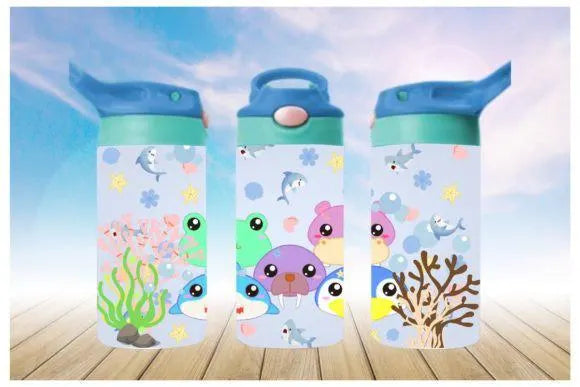 12oz Kids Sippy Cup Wrap digital downloads x10