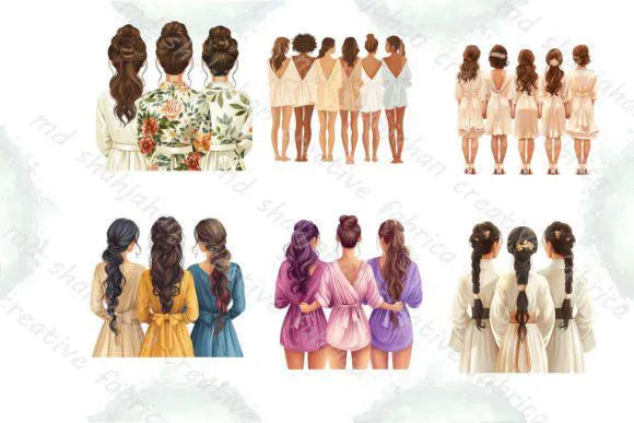 Wedding Bride & Bridesmaid Sublimation