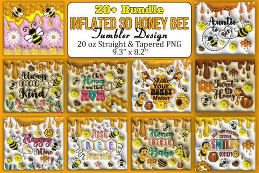 3d Inflated Honey Bee Tumbler Bundles