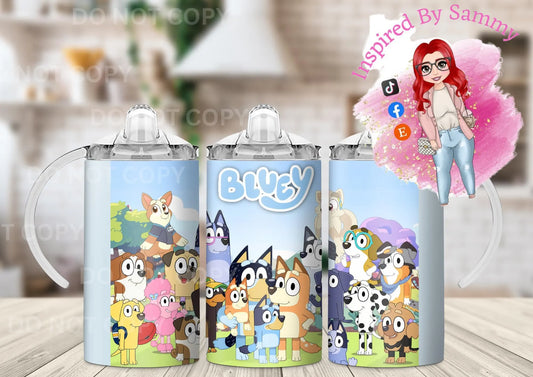 digital 12oz tumbler design Bluey