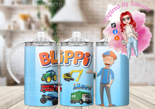 12oz   Kids Sippy Cup Wrap digital download Blippi