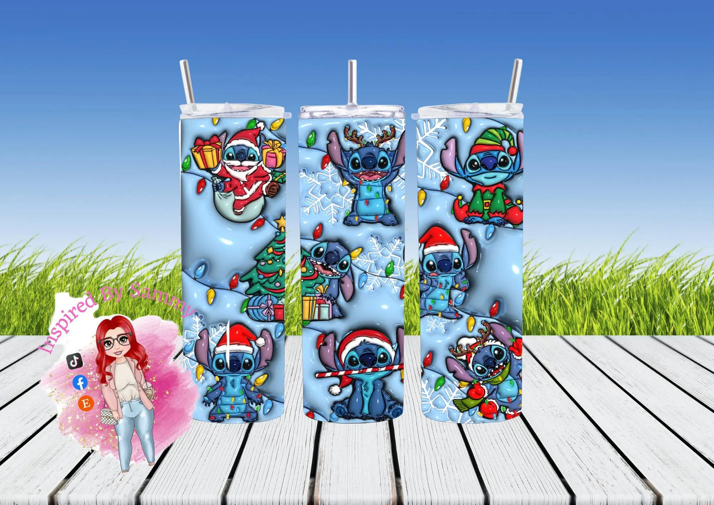 x 12 Digital stitch 20oz tumbler design x 12 designs, small business, crafting, gifts, christmas