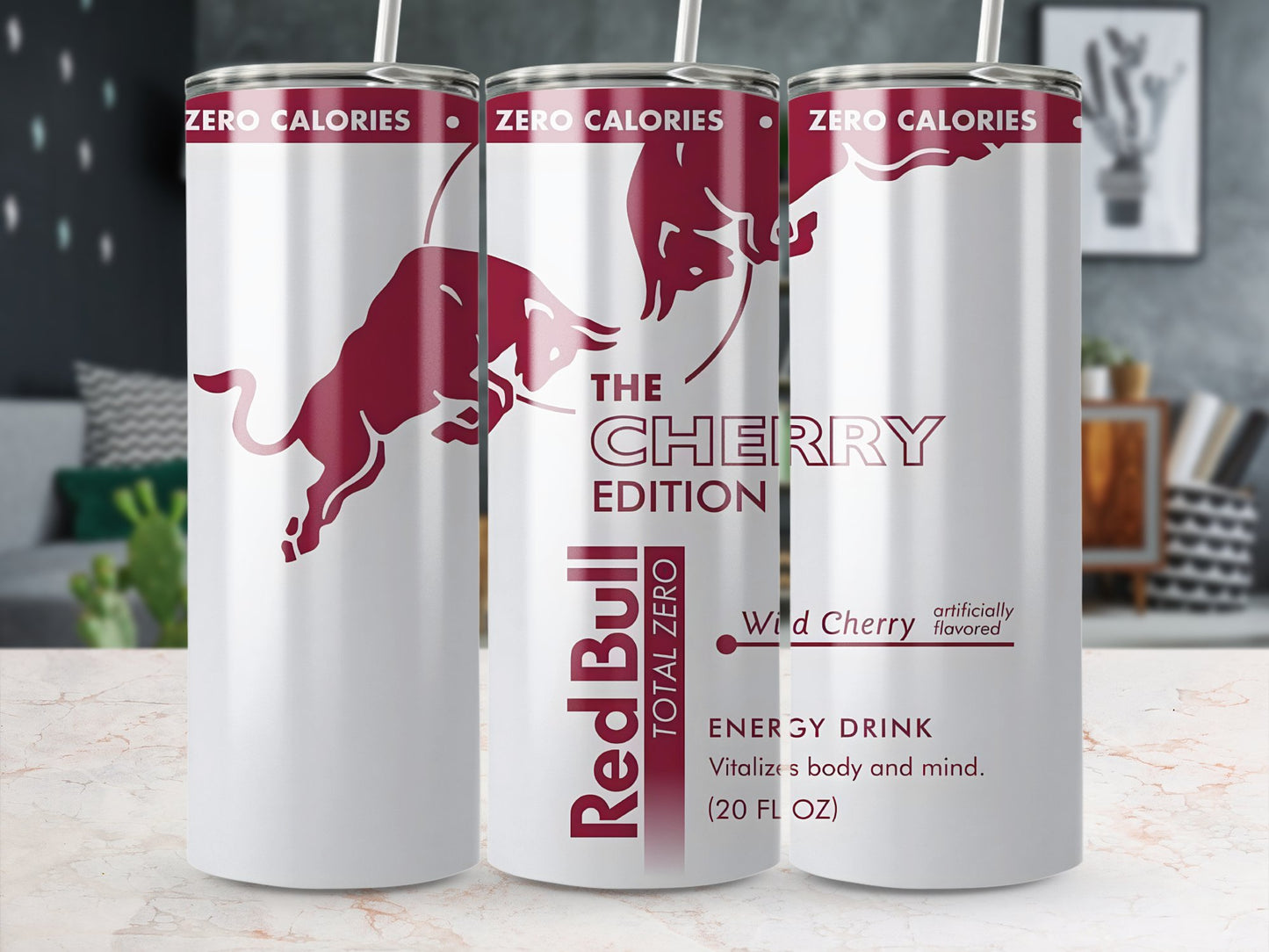 cherry edition redbull tumbler