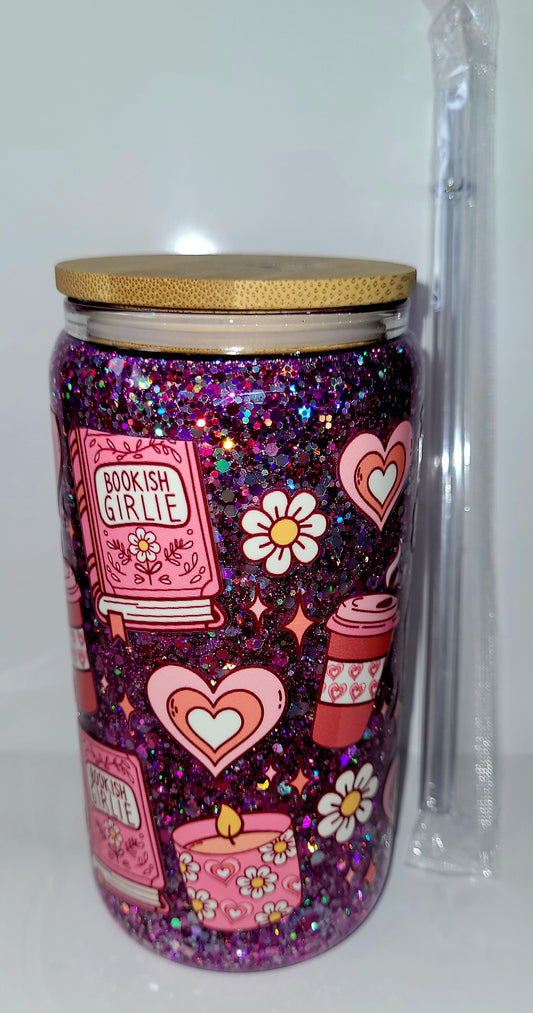Bookish girlie 16oz snowglobe