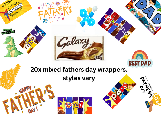 20x mixed fathers day wrappers